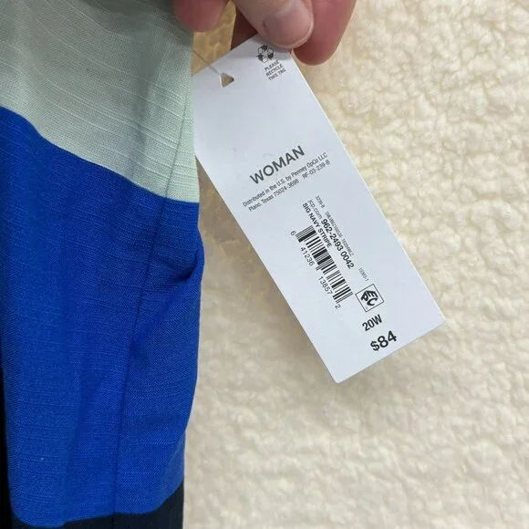 16W + 20W - LIZ CLAIBORNE - Stripe Polo Tank Midi Dress NEW - Picture 10 of 11